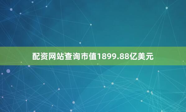 配资网站查询市值1899.88亿美元