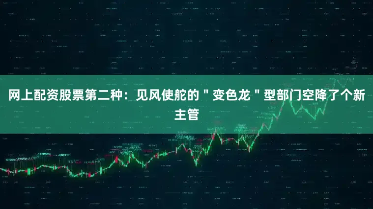 网上配资股票第二种：见风使舵的＂变色龙＂型部门空降了个新主管